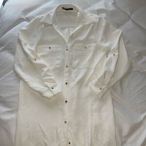 Zara belted shirt dress